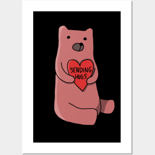 Sending Hugs Bear Posters and Art